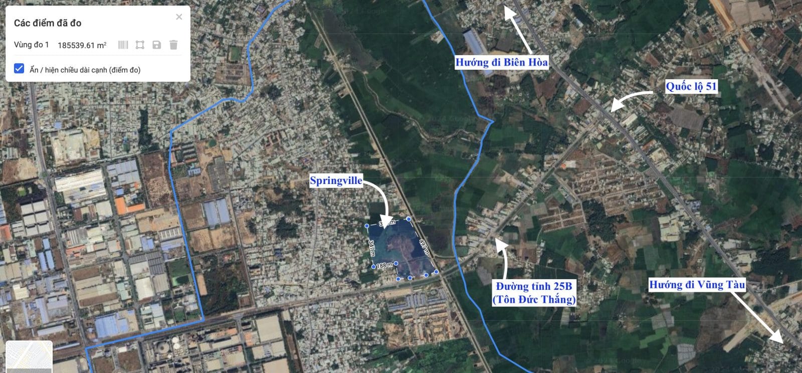 Vị trí dự án Springville
